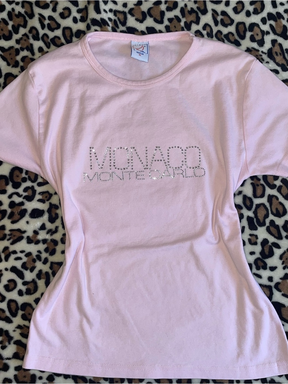 ♡ Baby Pink Monaco Monte-Carlo Rhinestone Tee
